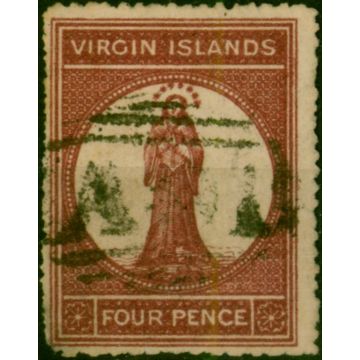 Virgin Islands 1867 4d Lake-Brown SG17 Good Used 