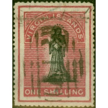 Virgin Islands 1868 1s Black & Rose-Carmine SG21 Fine Used