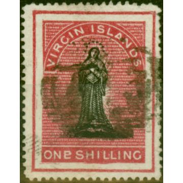 Virgin Islands 1868 1s Black & Rose-Carmine SG21 Fine Used (2)