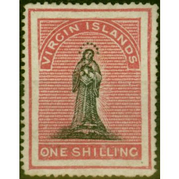 Virgin Islands 1868 1s Black & Rose-Carmine SG21 Fine VLMM (2)