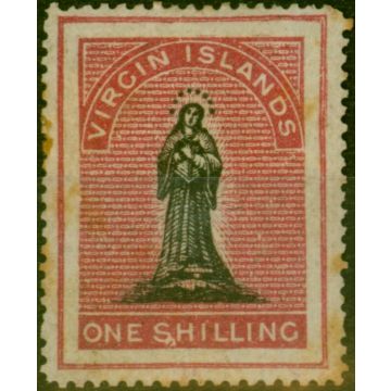 Virgin Islands 1868 1s Black & Rose-Carmine SG21b Ave MM (2)
