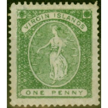 Virgin Islands 1878 1d Green SG22b Wmk Upright Fine MM (3)