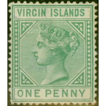 Virgin Islands 1880 1d Emerald-Green SG24 Good Unused