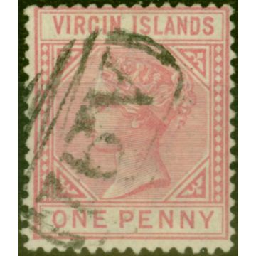 Virgin Islands 1883 1d Pale Rose SG29 Fine Used 'A91 Duplex'