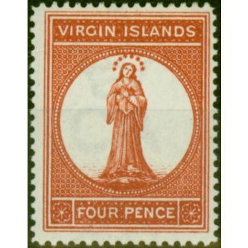 Virgin Islands 1887 4d Brown-Red SG37 V.F LMM
