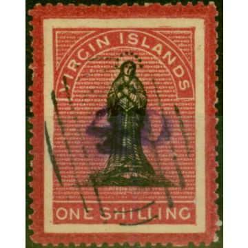 Virgin Islands 1888 4d on 1s Black & Rose-Carmine SG42 Fine Used (3)