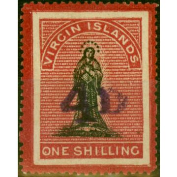 Virgin Islands 1888 4d on 1s Black & Rose-Carmine SG42d Fine MM (2)