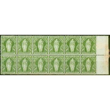 Virgin Islands 1899 1/2d Yellow-Green SG43 Fine MNH & LMM Block of 12
