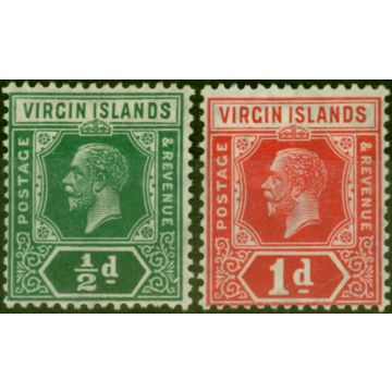 Virgin Islands 1912 Die II Set of 2 SG80-81 Fine MM