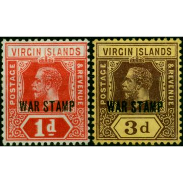 Virgin Islands 1916 War Stamp Set of 2 SG78-79 Fine MM (2)