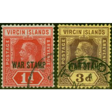 Virgin Islands 1916 War Stamp Set of 2 SG78-79 Fine Used