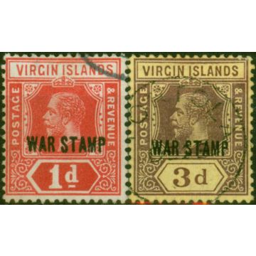 Virgin Islands 1916 War Stamp Set of 2 SG78c-79a Fine Used 