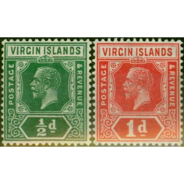 Virgin Islands 1921 Die II Set of 2 SG80-81 V.F VLMM 