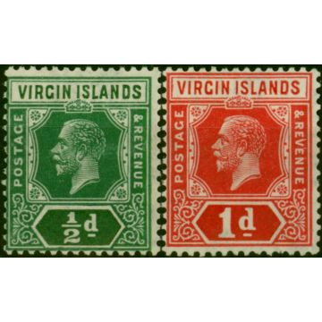 Virgin Islands 1928 Die II Set of 2 SG80-81 Fine LMM 