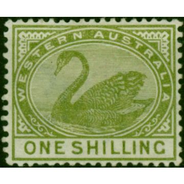 Western Australia 1890 1s Olive-Green SG102 Fine MM 