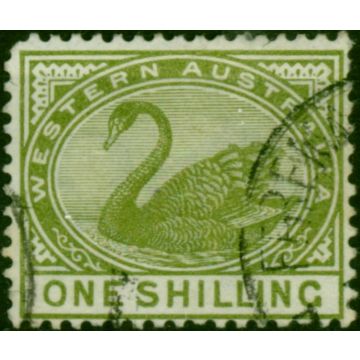 Western Australia 1890 1s Olive-Green SG102 Fine Used 