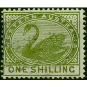 Western Australia 1890 1s Olive-Green SG102 Fine Used (3)
