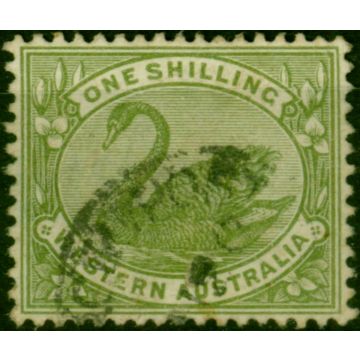 Western Australia 1907 1s Olive-Green SG116 Fine Used (3)