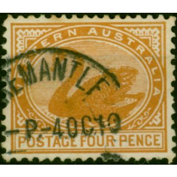 Western Australia 1908 4d Pale Chestnut SG142a Good Used 
