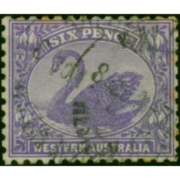 Western Australia 1912 6d Bright Violet SG168 Good Used 