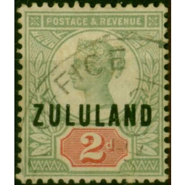 Zululand 1888 2d Grey-Green & Carmine SG3 Good Used (2)