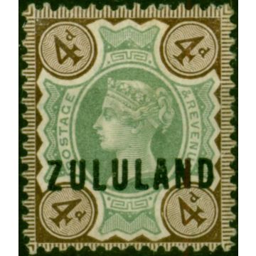 Zululand 1888 4d Green & Deep Brown SG6 Fine MM 