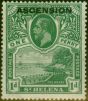 Old Postage Stamp from Ascension 1922 1d Green SG2 Fine Mtd Mint