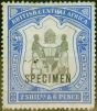 Valuable Postage Stamp B.C.A Nyasaland 1897 2s6d Black & Ultramarine Specimen SG48s Good MM
