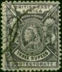 B.E.A KUT 1896 3R Deep Violet SG77 Fine Used (2). Queen Victoria (1840-1901) Used Stamps
