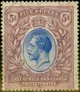 Old Postage Stamp from B.E.A KUT 1912 5R Blue & Dull Purple SG57 Fine Used Fiscal Cancel