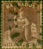 Old Postage Stamp Barbados 1873 3d Brown-Purple SG63 Used Fine