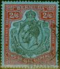 Rare Postage Stamp Bermuda 1927 2s6d Black & Carmine-Pale Blue SG89 V.F.U
