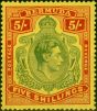 Valuable Postage Stamp from Bermuda 1938 5s Green & Red-Yellow SG118 Fine Lightly Mtd Mint