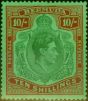 Valuable Postage Stamp from Bermuda 1939 10s Bluish Green & Deep Red-Green SG119a Fine Lightly Mtd Mint
