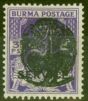 Valuable Postage Stamp from Burma 1942 Jap Occu 3p Vrt Violet SGJ7 V.F MNH
