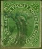 Collectible Postage Stamp from Canada 1857 7 1/2d Yellow-Green SG12 Fine Used