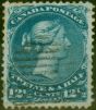 Old Postage Stamp Canada 1868 12 1/2c Bright Blue SG60 Fine Used