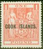 Collectible Postage Stamp from Cook Islands 1947 £1 Pink SG134 V.F MNH