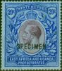 Collectible Postage Stamp East Africa KUT 1912 20R Purple & Blue-Blue Specimen SG60s Good MM