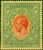 Valuable Postage Stamp East Africa KUT 1912 4R Red & Green-Yellow SG56 Fine MM
