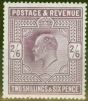 Old Postage Stamp from GB 1905 2s6d Pale Dull Purple SG261 V.F & Fresh Very Lightly Mtd Mint