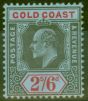 Old Postage Stamp from Gold Coast 1911 2s6d Black & Red-Blue SG67 Fine Mtd MInt