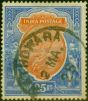 Valuable Postage Stamp from India 1913 25R Orange & Blue SG191 Fine Used (2)