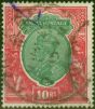 India 1927 10R Green & Scarlet SG217 Good Used  King George V (1910-1936) Old Stamps