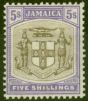 Valuable Postage Stamp from Jamaica 1905 5s Grey & Violet SG45 Fine & Fresh Lightly Mtd Mint.