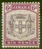 Collectible Postage Stamp from Jamaica 1911 6d Dull & Brt Purple SG44 V.F Very Lightly Mtd Mint.