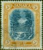 Rare Postage Stamp from Jamaica 1923 5s Blue & Pale Dull Orange SG105a Fine Used
