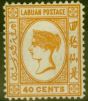 Old Postage Stamp from Labuan 1893 40c Brown-Buff SG47a Fine Mtd Mint (9)