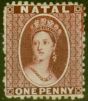 Collectible Postage Stamp from Natal 1863 1d Brown-Red SG20 V.F Very Lightly Mtd Mint Lovely Quality