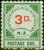 Rare Postage Stamp from New Zealand 1899 3d Vermilion & Green SGD12 Fine & Fresh Mtd Mint